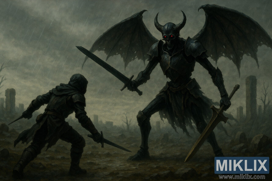 Î¡ÎµÎ±Î»Î¹ÏÏÎ¹ÎºÎ® ÏÎ±Î½ÏÎ±ÏÏÎ¹ÎºÎ® ÏÎºÎ·Î½Î® ÎµÎ½ÏÏ ÎÎ¼Î±ÏÏÏÎ¼Î­Î½Î¿Ï ÏÎ¿Ï Î±Î½ÏÎ¹Î¼ÎµÏÏÏÎ¯Î¶ÎµÎ¹ Î­Î½Î±Î½ ÏÎ±Î½ÏÏÎ·Î»Î¿ ÏÏÎµÏÏÏÏ ÎÎ¯Î½ÏÏÎµÎ½Ï Î¼Îµ Î¼Î±ÏÏÎ± ÎºÏÎºÎ±Î»Î± ÎºÎ±Î¹ ÏÎ¬ÏÎ¹Î± ÏÎ±Î½Î¿ÏÎ»Î¯Î± ÏÎµ Î¼Î¹Î± Î²ÏÎ¿ÏÎµÏÎ® ÎµÏÎ·Î¼Î¹Î¬.