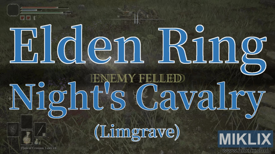 Elden Ring Night's Cavalry boss fight victory in Limgrave.
