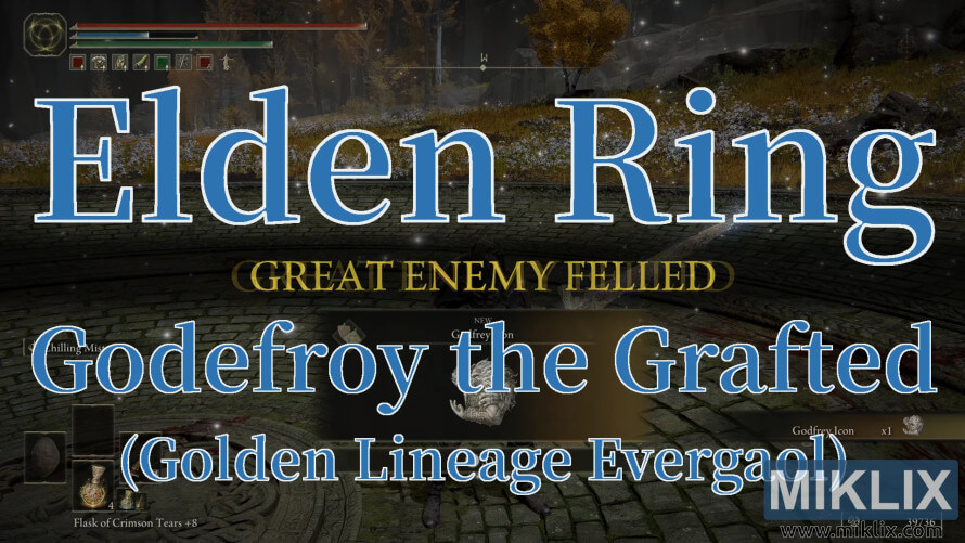 Elden Ring screenshot showing Godefroy the Grafted defeated. Elden Ring screenshot showing Godefroy the Grafted defeated.