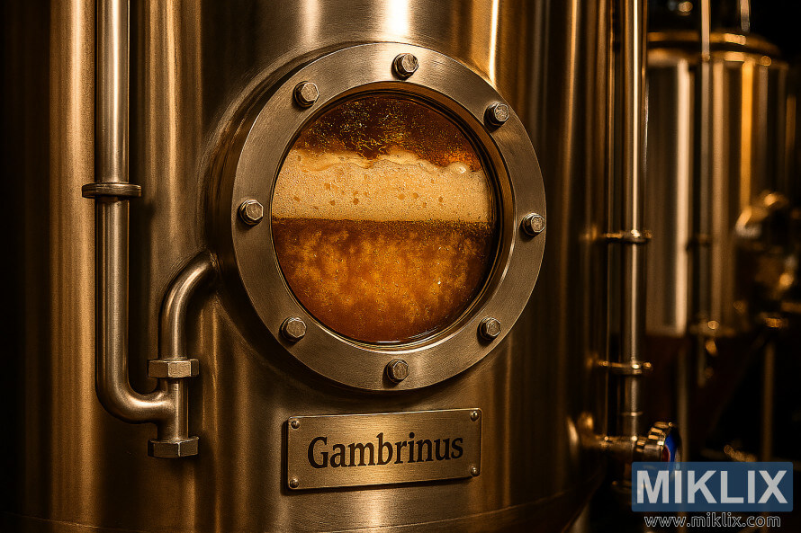 Paslanmayan poladdan olan fermentasiya çÉni, Gambrinus tipli aktiv ÅÉkildÉ fermentlÉÅdirilÉn pivÉni göstÉrÉn baxıŠÅüÅÉsi Paslanmayan poladdan olan fermentasiya çÉni, Gambrinus tipli aktiv ÅÉkildÉ fermentlÉÅdirilÉn pivÉni göstÉrÉn baxıŠÅüÅÉsi