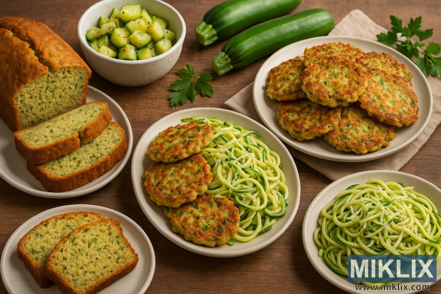 AhÅap bir masa Ã¼zerinde, kabak ekmeÄi, kabak kÄ±zartmasÄ± ve kabak eriÅtesi de dahil olmak Ã¼zere Ã§eÅitli kabak yemekleri sergileniyor.