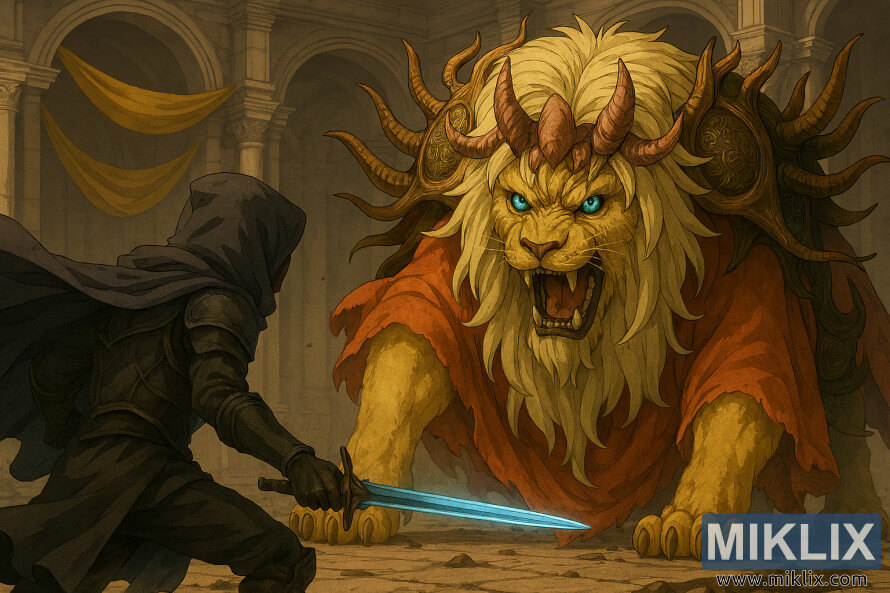 Ð¤ÐµÐ½ Ð°ÑÑ Ð² Ð°Ð½Ð¸Ð¼Ðµ ÑÑÐ¸Ð» Ð½Ð° Ð¢Ð°ÑÐ½Ð¸ÑÑÐ½ Ð¾Ñ ÐÐ»Ð´ÑÐ½ Ð Ð¸Ð½Ð³, Ð²Ð¸Ð´ÑÐ½ Ð¾ÑÐ·Ð°Ð´, Ð±Ð¸ÐµÑ ÑÐµ Ñ Ð¢Ð°Ð½ÑÑÐ²Ð°ÑÐ¸Ñ Ð»ÑÐ² Ð½Ð° ÐÐ¾Ð¶ÐµÑÑÐ²ÐµÐ½Ð¸Ñ Ð·Ð²ÑÑ