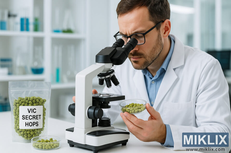 Ð£ÑÐµÐ½ÑÐ¹ Ð² ÑÐ¾Ð²ÑÐµÐ¼ÐµÐ½Ð½Ð¾Ð¹ Ð»Ð°Ð±Ð¾ÑÐ°ÑÐ¾ÑÐ¸Ð¸ Ð²Ð½Ð¸Ð¼Ð°ÑÐµÐ»ÑÐ½Ð¾ Ð¸Ð·ÑÑÐ°ÐµÑ ÑÐ¼ÐµÐ»Ñ ÑÐ¾ÑÑÐ° Vic Secret Ð¿Ð¾Ð´ Ð¼Ð¸ÐºÑÐ¾ÑÐºÐ¾Ð¿Ð¾Ð¼.