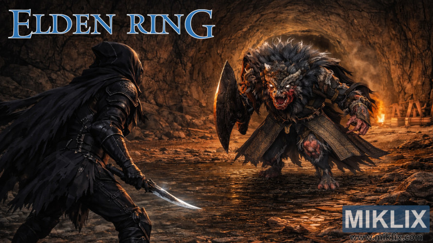 Dark fantasy fan art of a Black Knife armored Tarnished facing the Beastman of Farum Azula inside a firelit cave before combat. Dark fantasy fan art of a Black Knife armored Tarnished facing the Beastman of Farum Azula inside a firelit cave before combat.