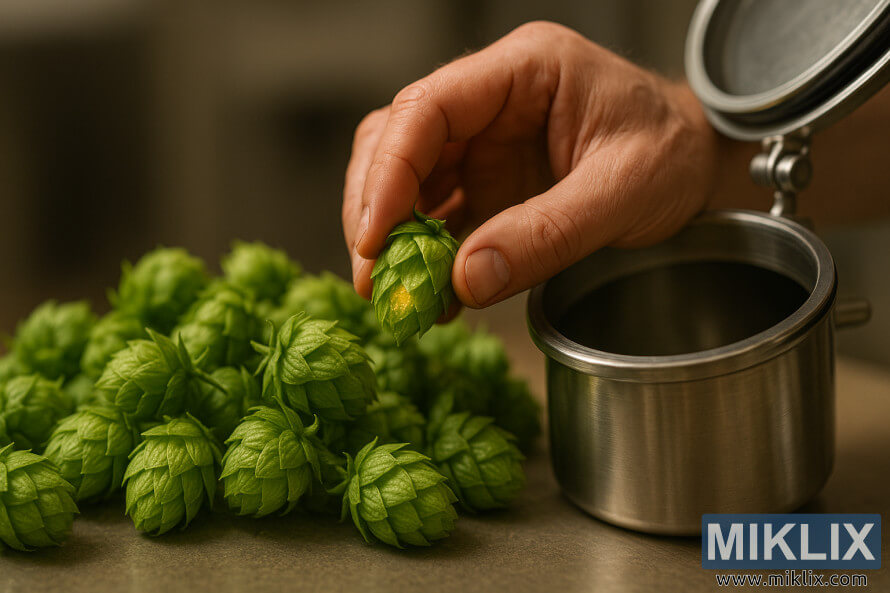 PivÉÃ§inin Éli tÉzÉ Yakima Cluster mayalarÄ±nÄ± paslanmayan polad qabÄ±n Ã¼zÉrindÉn ayÄ±rÄ±r.