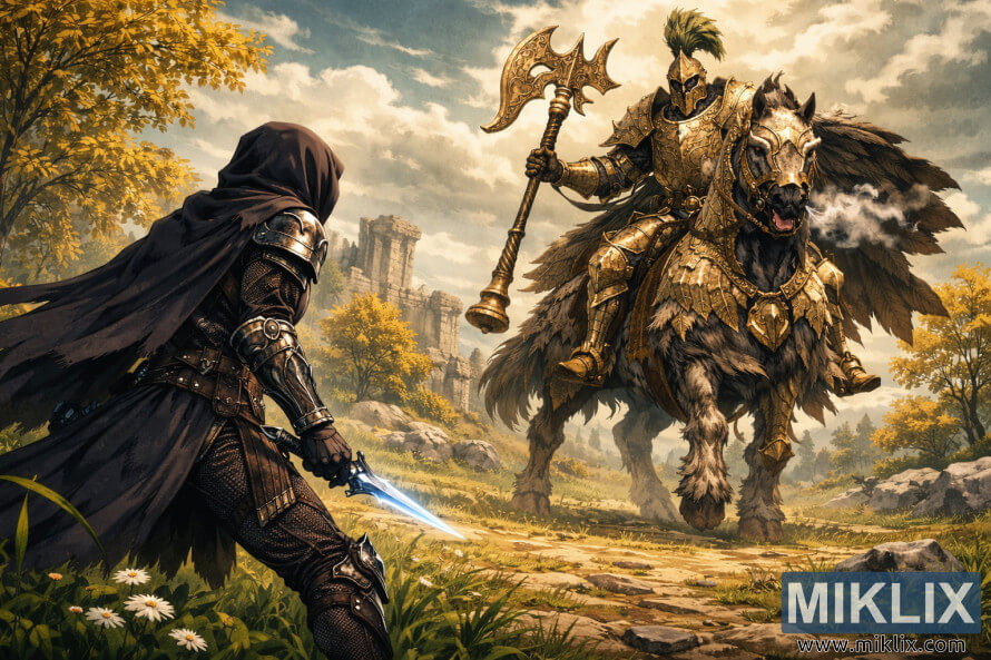 ФенÑÑзи ÑÑена в аниме ÑÑил, показваÑа ÐомÑаÑениÑе в ÑÑмни доÑпеÑ
и, видени оÑзад оÑлÑво, пÑедпазливо изпÑавени ÑÑеÑÑ Ð·Ð»Ð°ÑÐ½Ð¸Ñ Ð±Ð¾Ñ ÐÑÑвеÑен ÐазиÑел на кон в ÑÑевиÑÑ, изпÑлнен Ñ ÑÑини пейзаж. ФенÑÑзи ÑÑена в аниме ÑÑил, показваÑа ÐомÑаÑениÑе в ÑÑмни доÑпеÑ
и, видени оÑзад оÑлÑво, пÑедпазливо изпÑавени ÑÑеÑÑ Ð·Ð»Ð°ÑÐ½Ð¸Ñ Ð±Ð¾Ñ ÐÑÑвеÑен ÐазиÑел на кон в ÑÑевиÑÑ, изпÑлнен Ñ ÑÑини пейзаж.