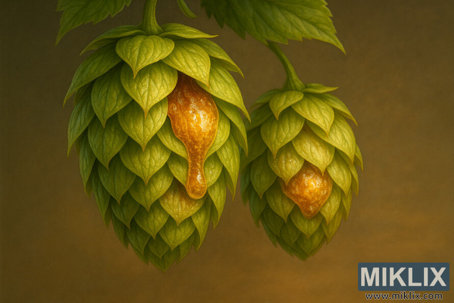 Ringwood apiÅu rogas "Pride of Ringwood" tuvplÄna ilustrÄcija zaļganzeltainÄs nokrÄsÄs. Ringwood apiÅu rogas "Pride of Ringwood" tuvplÄna ilustrÄcija zaļganzeltainÄs nokrÄsÄs.