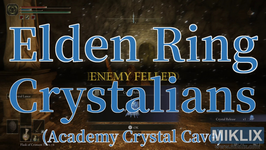 Elden Ring Crystalians defeated in Academy Crystal Cave. Elden Ring Crystalians defeated in Academy Crystal Cave.