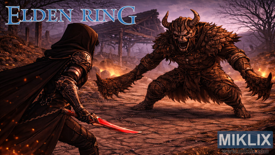 Fan art of the Tarnished in Black Knife armor confronting the Omenkiller in the Village of the Albinaurics in Elden Ring. Fan art of the Tarnished in Black Knife armor confronting the Omenkiller in the Village of the Albinaurics in Elden Ring.