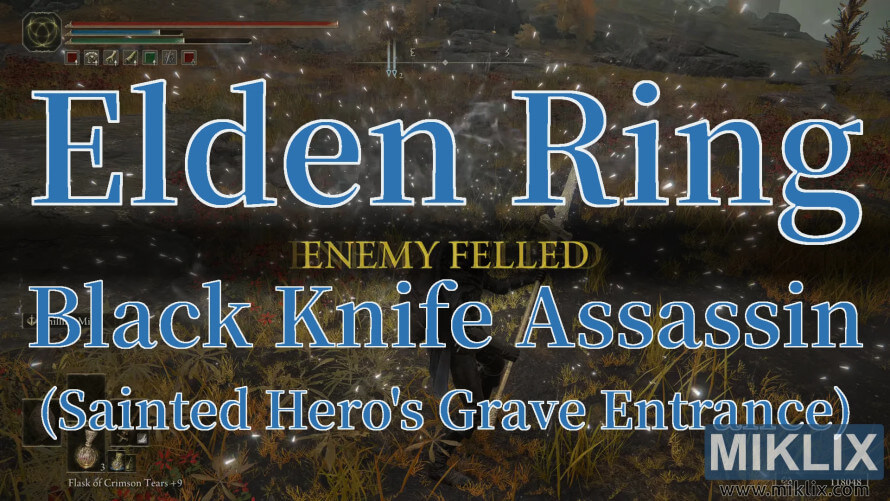 Elden Ring screenshot showing Black Knife Assassin defeated at Sainted Hero’s Grave. Elden Ring screenshot showing Black Knife Assassin defeated at Sainted Hero’s Grave.