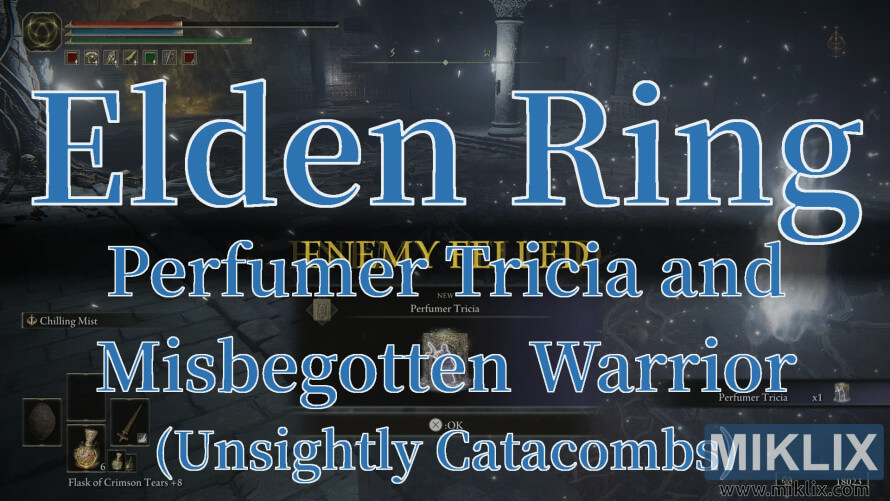 Elden Ring screenshot showing Perfumer Tricia and Misbegotten Warrior defeated. Elden Ring screenshot showing Perfumer Tricia and Misbegotten Warrior defeated.
