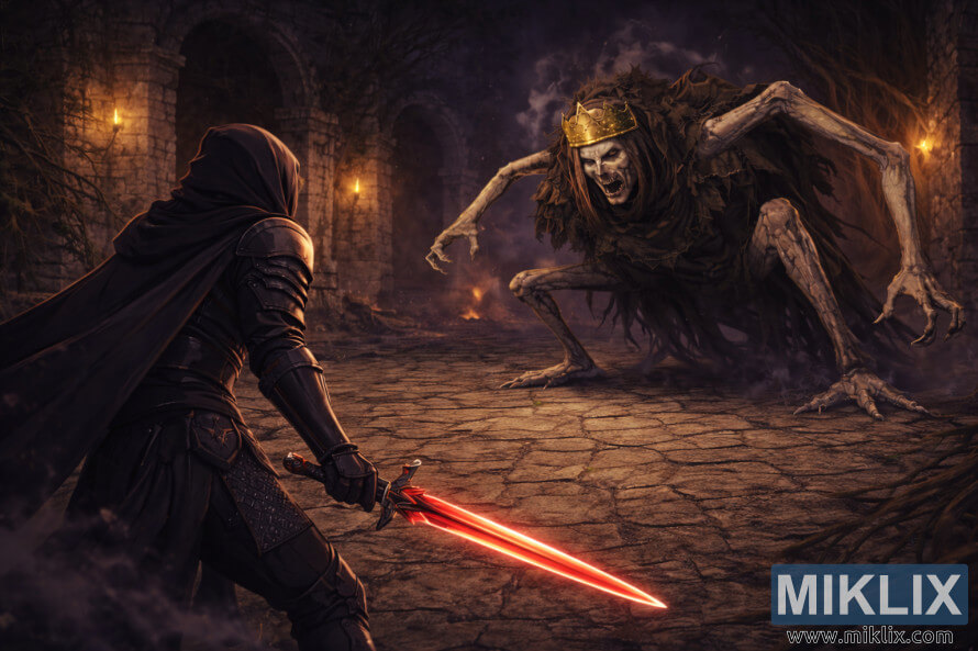 Фан-аÑÑ Ð¿Ð¾ Elden Ring в аниме-ÑÑиле, изобÑажаÑÑий ÐÑквеÑнÑнного Ñо ÑÐ¿Ð¸Ð½Ñ Ñлева, деÑжаÑего ÑвеÑÑÑийÑÑ ÐºÑаÑнÑй Ð¼ÐµÑ Ð¸ ÑÑоÑÑего лиÑом к ÐоÑолевÑÐºÐ¾Ð¼Ñ ÐÑизÑÐ°ÐºÑ Ð² ÑÑинаÑ
ÐоÑолевÑкого ЦаÑÑÑва. Фан-аÑÑ Ð¿Ð¾ Elden Ring в аниме-ÑÑиле, изобÑажаÑÑий ÐÑквеÑнÑнного Ñо ÑÐ¿Ð¸Ð½Ñ Ñлева, деÑжаÑего ÑвеÑÑÑийÑÑ ÐºÑаÑнÑй Ð¼ÐµÑ Ð¸ ÑÑоÑÑего лиÑом к ÐоÑолевÑÐºÐ¾Ð¼Ñ ÐÑизÑÐ°ÐºÑ Ð² ÑÑинаÑ
ÐоÑолевÑкого ЦаÑÑÑва.