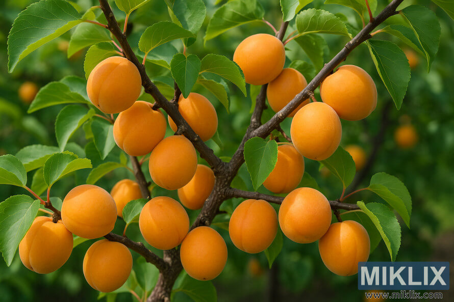 ÐÐµÑÐºÐ° Ð°Ð±ÑÐ¸ÐºÐ¾ÑÐ° ÑÐ¾ÑÑÐ° ÐÐ¾Ð»Ð´ÐºÐ¾Ñ, ÑÑÑÐ¿Ð°Ð½Ð½Ð°Ñ ÑÐ¿ÐµÐ»ÑÐ¼Ð¸ Ð·Ð¾Ð»Ð¾ÑÐ¸ÑÑÐ¾-Ð¾ÑÐ°Ð½Ð¶ÐµÐ²ÑÐ¼Ð¸ Ð¿Ð»Ð¾Ð´Ð°Ð¼Ð¸ ÑÑÐµÐ´Ð¸ ÑÑÐºÐ¾-Ð·ÐµÐ»ÐµÐ½ÑÑ Ð»Ð¸ÑÑÑÐµÐ² Ð² Ð¼ÑÐ³ÐºÐ¾Ð¼ ÑÐ¾Ð»Ð½ÐµÑÐ½Ð¾Ð¼ ÑÐ²ÐµÑÐµ.