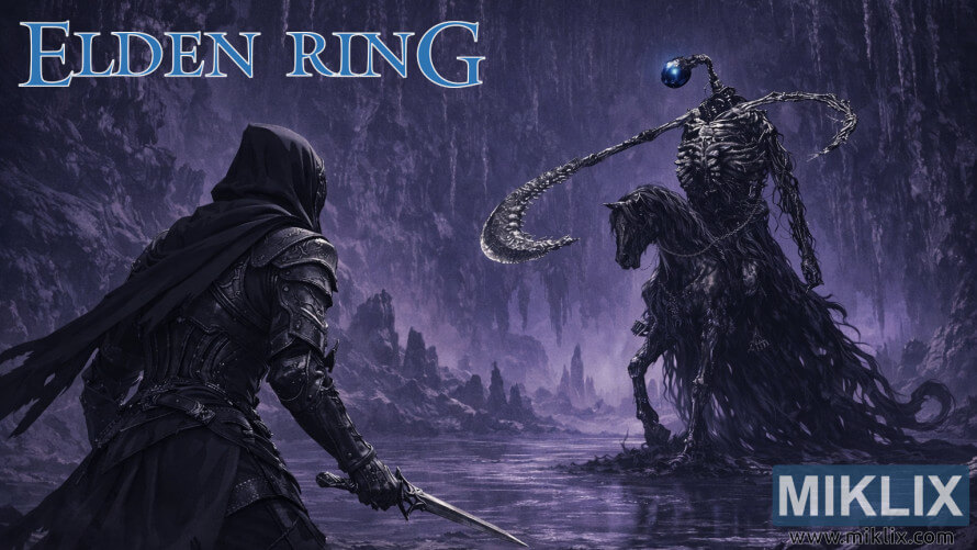 Fan art of Elden Ring's Black Knife warrior battling the Putrescent Knight in a cavernous fissure Fan art of Elden Ring's Black Knife warrior battling the Putrescent Knight in a cavernous fissure