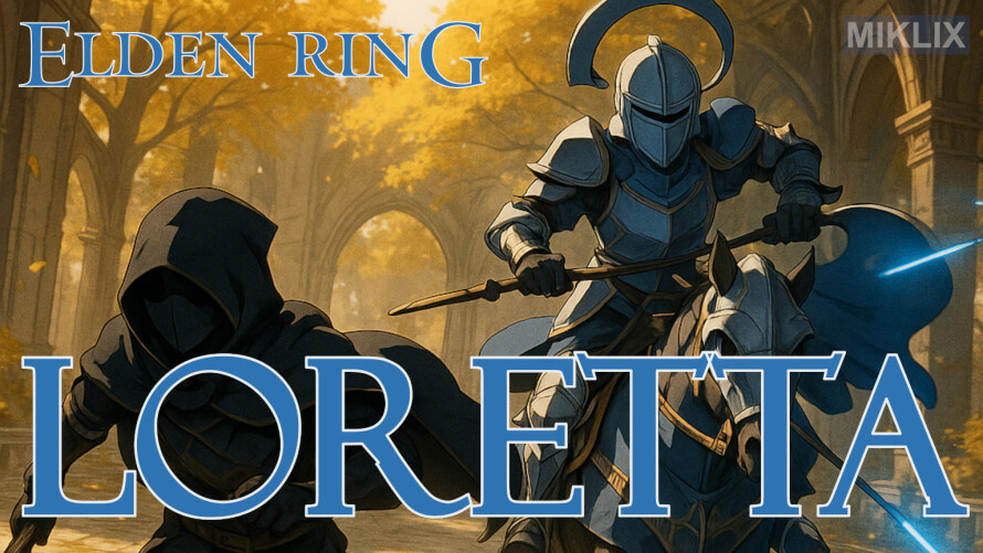Fanart of Loretta, Knight of the Haligtree, pursuing a cloaked player in Black Knife armor through an autumn-lit courtyard in Elden Ring. Fanart of Loretta, Knight of the Haligtree, pursuing a cloaked player in Black Knife armor through an autumn-lit courtyard in Elden Ring.