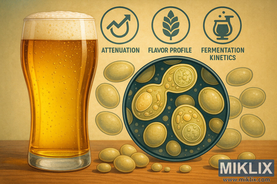 IlustraÃ§Ã£o dos benefÃ­cios do fermento de cerveja para a produÃ§Ã£o de cerveja com baixo ou nenhum teor alcoÃ³lico.