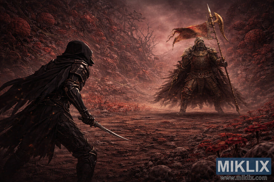 ÐÐ»Ð»ÑÑÑÑÐ°ÑÐ¸Ñ Ð² Ð¶Ð°Ð½ÑÐµ Ð¼ÑÐ°ÑÐ½Ð¾Ð³Ð¾ ÑÑÐ½ÑÐµÐ·Ð¸, Ð¸Ð·Ð¾Ð±ÑÐ°Ð¶Ð°ÑÑÐ°Ñ ÐÐ°Ð¿ÑÑÐ½Ð°Ð½Ð½ÑÑ, Ð¿Ð¾ÐºÐ°Ð·Ð°Ð½Ð½ÑÑ ÑÐ¾ ÑÐ¿Ð¸Ð½Ñ, Ð² Ð´Ð¾ÑÐ¿ÐµÑÐ°Ñ Ð§ÐµÑÐ½Ð¾Ð³Ð¾ ÐÐ¾Ð¶Ð°, Ð¿ÑÐ¾ÑÐ¸Ð²Ð¾ÑÑÐ¾ÑÑÑÑ Ð²ÑÑÐ¾ÐºÐ¾Ð¼Ñ ÐÐ¾Ð¼Ð°Ð½Ð´Ð¸ÑÑ Ð'ÐÐ¸Ð»Ñ Ð² Ð·Ð°ÑÐ¾ÑÑÐµÐ¼ Ð³Ð½Ð¸Ð»ÑÑ Ð±Ð¾Ð»Ð¾ÑÐµ Ð­Ð¾Ð½Ð¸Ð¸ Ð·Ð° Ð¼Ð³Ð½Ð¾Ð²ÐµÐ½Ð¸Ñ Ð´Ð¾ Ð±Ð¸ÑÐ²Ñ.