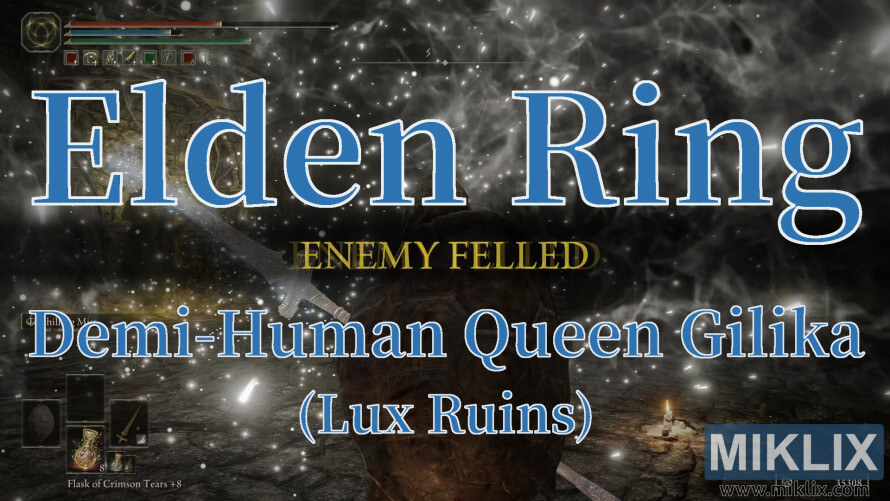 Elden Ring screenshot showing Demi-Human Queen Gilika defeated. Elden Ring screenshot showing Demi-Human Queen Gilika defeated.