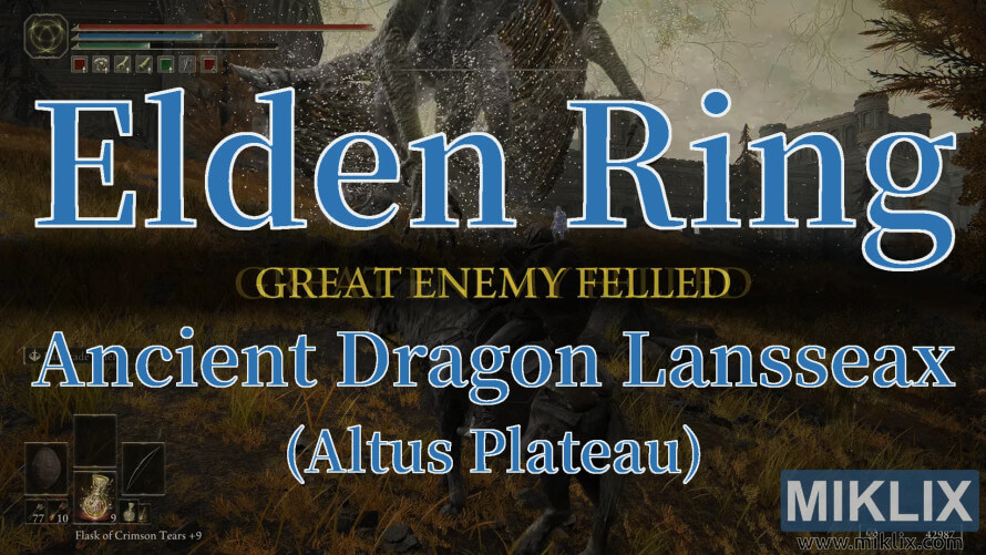 Elden Ring screenshot showing Ancient Dragon Lansseax defeated in Altus Plateau. Elden Ring screenshot showing Ancient Dragon Lansseax defeated in Altus Plateau.