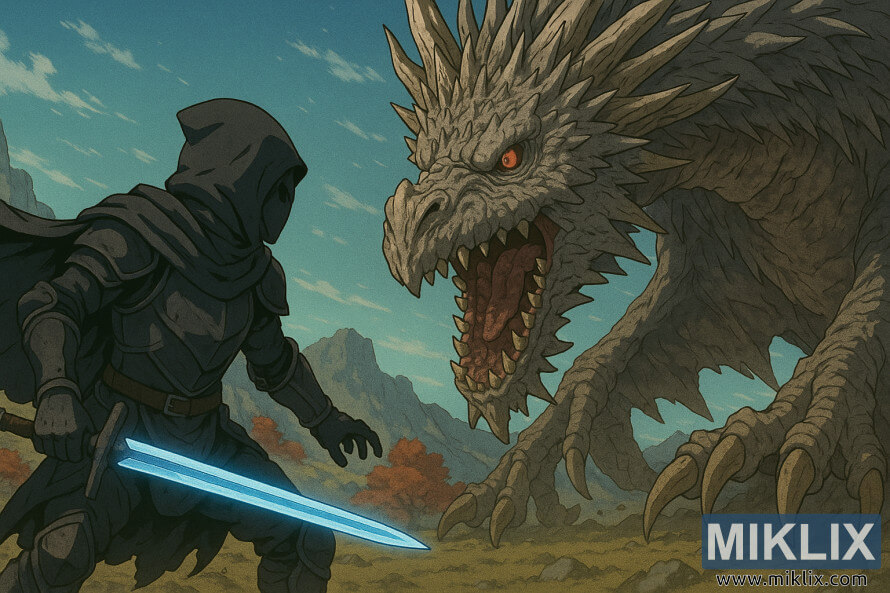 ÐÐ»Ð»ÑÑÑÑÐ°ÑÐ¸Ñ Ð² ÑÑÐ¸Ð»Ðµ Ð°Ð½Ð¸Ð¼Ðµ, Ð½Ð° ÐºÐ¾ÑÐ¾ÑÐ¾Ð¹ Ð¸Ð·Ð¾Ð±ÑÐ°Ð¶ÐµÐ½ ÐÐ¾ÑÑÑÐºÐ½ÐµÐ²ÑÐ¸Ð¹ Ð² Ð´Ð¾ÑÐ¿ÐµÑÐ°Ñ Ð§ÐµÑÐ½ÑÐ¹ ÐÐ¾Ð¶, ÑÑÐ¾ÑÑÐ¸Ð¹ Ð»Ð¸ÑÐ¾Ð¼ Ðº Ð»Ð¸ÑÑ ÑÐ¾ Ð¡ÑÐ°ÑÑÐ¸Ð¼ ÐÑÐ°ÐºÐ¾Ð½Ð¾Ð¼ ÐÑÐµÐ¹Ð¾Ð»Ð»Ð¾Ð¼ Ð² ÐÑÐ°ÐºÐ¾Ð½ÑÐµÐ¼ ÐÑÑÐ³Ð°Ð½Ðµ Ð­Ð»Ð´ÐµÐ½ Ð Ð¸Ð½Ð³Ð°.