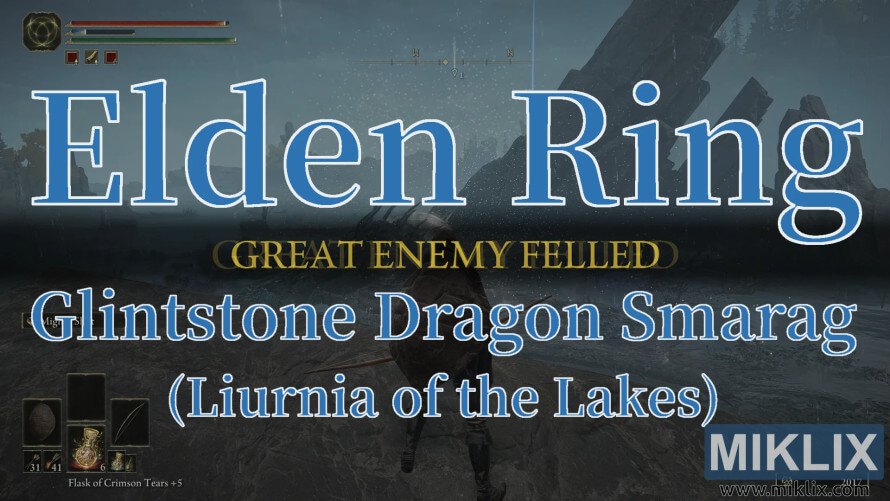 Elden Ring Glintstone Dragon Smarag defeated in Liurnia of the Lakes. Elden Ring Glintstone Dragon Smarag defeated in Liurnia of the Lakes.