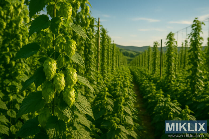SÃ³lbjartur humalakr Ã­ Greensburg meÃ° Ã¾roskuÃ°um grÃ¦num kÃ¶nglum og fjarlÃ¦gum hÃ¦Ã°um