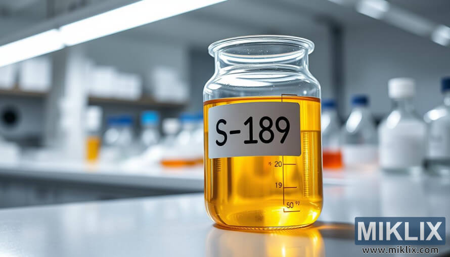 ÙØ£Ø³ Ø²Ø¬Ø§Ø¬Ù ÙØ­ÙÙ Ø§ÙØ¹ÙØ§ÙØ© S-189 ÙØ­ØªÙÙ Ø¹ÙÙ Ø³Ø§Ø¦Ù Ø°ÙØ¨Ù Ø§ÙÙÙÙ Ø¹ÙÙ Ø·Ø§ÙÙØ© ÙØ®ØªØ¨Ø± ÙØ¸ÙÙØ© ØªØ­Øª Ø¥Ø¶Ø§Ø¡Ø© Ø³Ø§Ø·Ø¹Ø©.