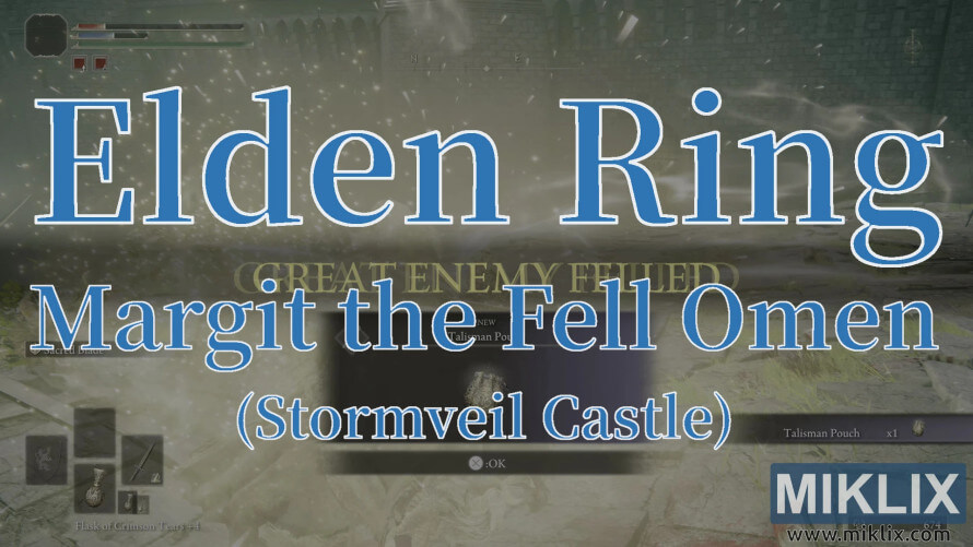 Elden Ring Margit the Fell Omen boss fight victory at Stormveil Castle. Elden Ring Margit the Fell Omen boss fight victory at Stormveil Castle.
