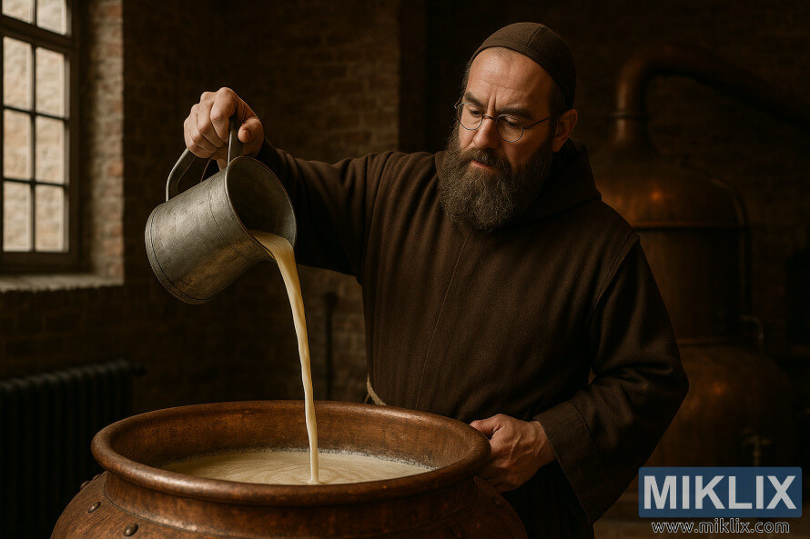 ÐонаÑ
-ÑÑаппиÑÑ Ð½Ð°Ð»Ð¸Ð²Ð°ÐµÑ Ð´Ñожжи в меднÑй Ñан в деÑевенÑкой пивоваÑне белÑгийÑкого аббаÑÑÑва. ÐонаÑ
-ÑÑаппиÑÑ Ð½Ð°Ð»Ð¸Ð²Ð°ÐµÑ Ð´Ñожжи в меднÑй Ñан в деÑевенÑкой пивоваÑне белÑгийÑкого аббаÑÑÑва.