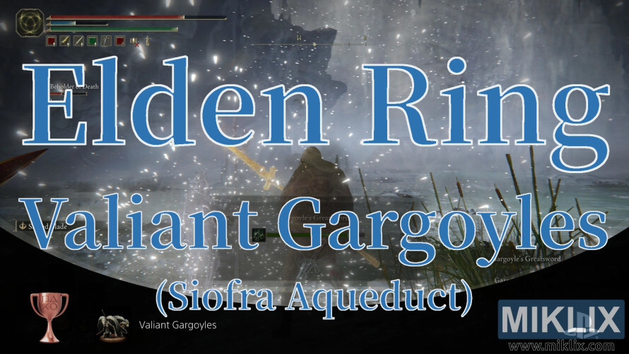 Elden Ring Valiant Gargoyles boss fight victory in Siofra Aqueduct. Elden Ring Valiant Gargoyles boss fight victory in Siofra Aqueduct.
