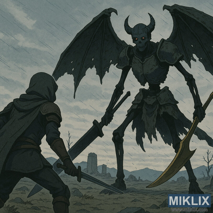 Fanart ÏÎµ ÏÏÏÎ» anime ÏÎ¿Ï Î´ÎµÎ¯ÏÎ½ÎµÎ¹ ÏÎ¿Î½ Tarnished Î±ÏÏ ÏÎ¯ÏÏ Î½Î± Î±Î½ÏÎ¹Î¼ÎµÏÏÏÎ¯Î¶ÎµÎ¹ Î­Î½Î±Î½ ÏÎ±Î½ÏÏÎ·Î»Î¿ ÏÎºÎµÎ»ÎµÏÏÎ¼Î­Î½Î¿ Black Blade Kindred Î¼Îµ Î¼Î±ÏÏÎ± ÎºÏÎºÎ±Î»Î± ÎºÎ±Î¹ ÏÎ¬ÏÎ¹Î± ÏÎ±Î½Î¿ÏÎ»Î¯Î±.