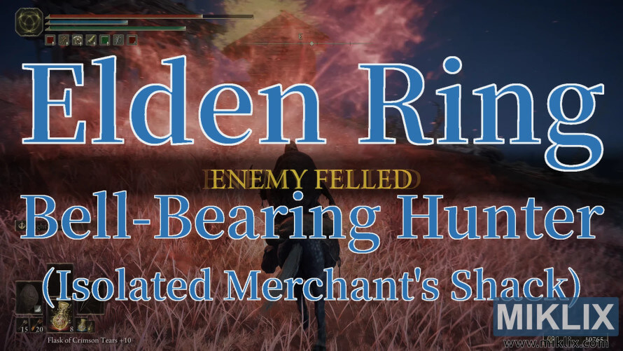 Elden Ring screenshot showing Bell-Bearing Hunter defeated at Isolated Merchant’s Shack. Elden Ring screenshot showing Bell-Bearing Hunter defeated at Isolated Merchant’s Shack.