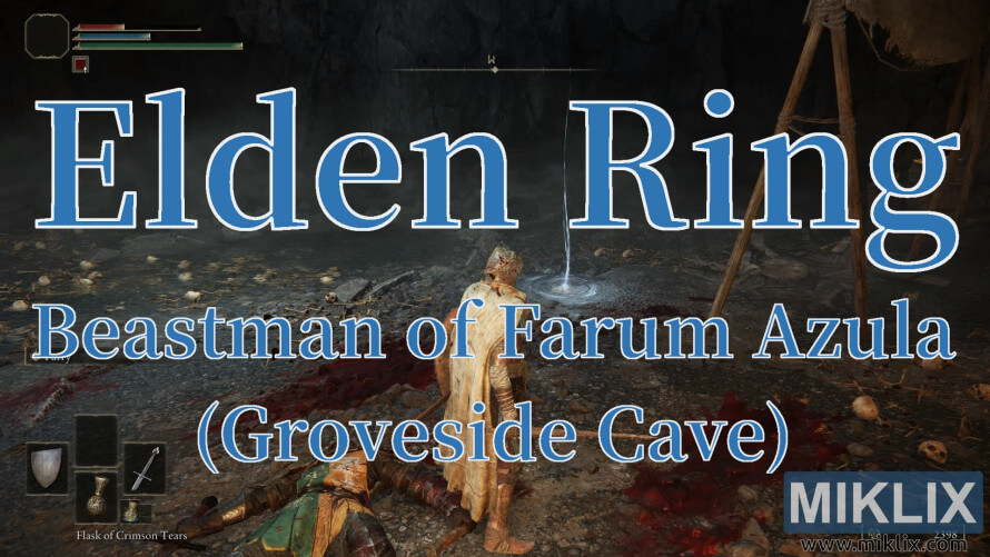 Elden Ring screenshot showing victory over the Beastman of Farum Azula in Groveside Cave. Elden Ring screenshot showing victory over the Beastman of Farum Azula in Groveside Cave.