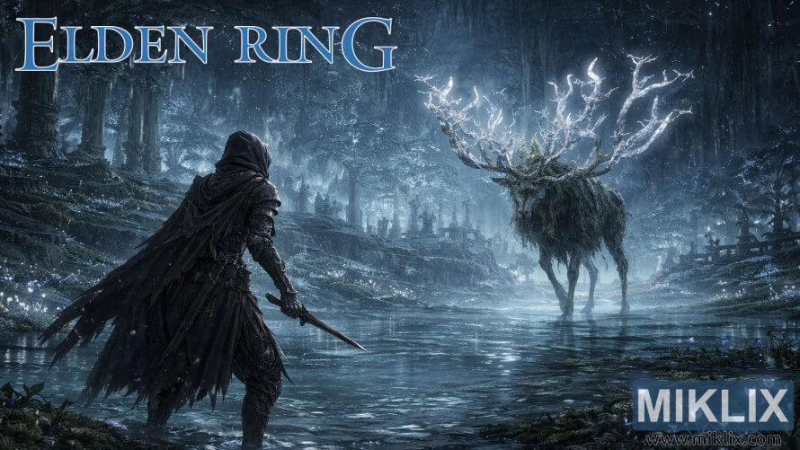 Elden Ring fan art of Black Knife armor player battling Ancestor Spirit in Siofra Hallowhorn Grounds Elden Ring fan art of Black Knife armor player battling Ancestor Spirit in Siofra Hallowhorn Grounds