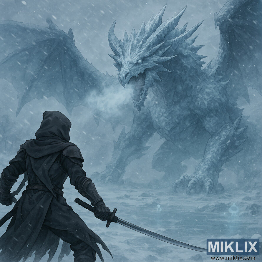 å¹éªã®ä¸­ãåã£ãæ¹ã®ä¸ã§ãäºåæµã®åãæ¯ãåããã©ãã¯ãã¤ãã®é§ãçãæ¦å£«ãåããé§ã®ãã¬ã¢ãªã¹ã¨å¯¾å³ããã¢ãã¡é¢¨ã®ã·ã¼ã³ã