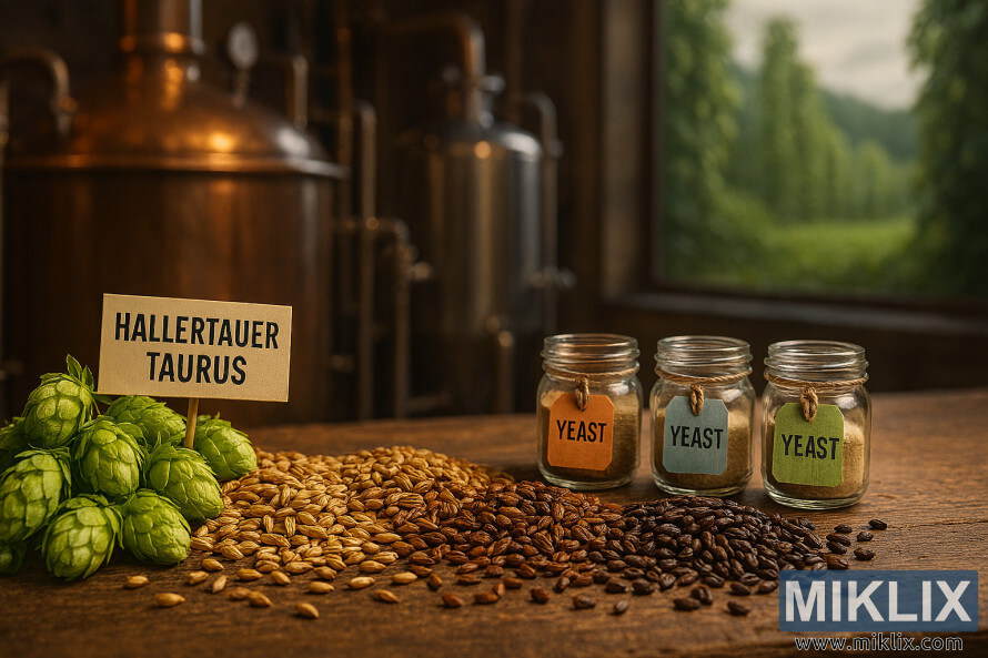 Hallertauer Taurus Ù¾Ø³ ÙÙØ¸Ø± ÙÛÚº Ø´Ø±Ø§Ø¨ Ø¨ÙØ§ÙÛ Ú©Û Ø³Ø§ÙØ§Ù Ú©Û Ø³Ø§ØªÚ¾ Ø§ÛÚ© Ø¯ÛØ§ØªÛ ÙÛØ² Ù¾Ø± ÛØ§Ù¾Ø³Ø ÙØ§ÙÙ¹Ø³Ø Ø§ÙØ± Ø®ÙÛØ± Ú©Û Ø¨Ø±ØªÙ